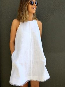 Linen Fabric Tent Dress