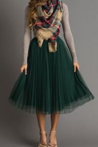 Green Tulle Skirt