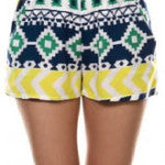 Colorful-Aztec-Print-Shorts