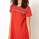 Paul-And-Joe-Sister-Shift-Dress-In-Corduroy-With-Embellishment