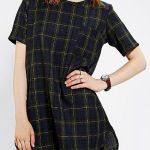 Plaid Fabric Shirtdress