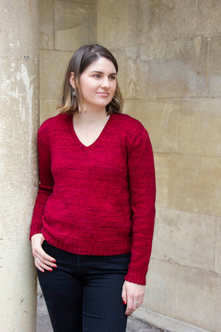 Knitting pattern for the Holburne Sweater by Amanda Jones