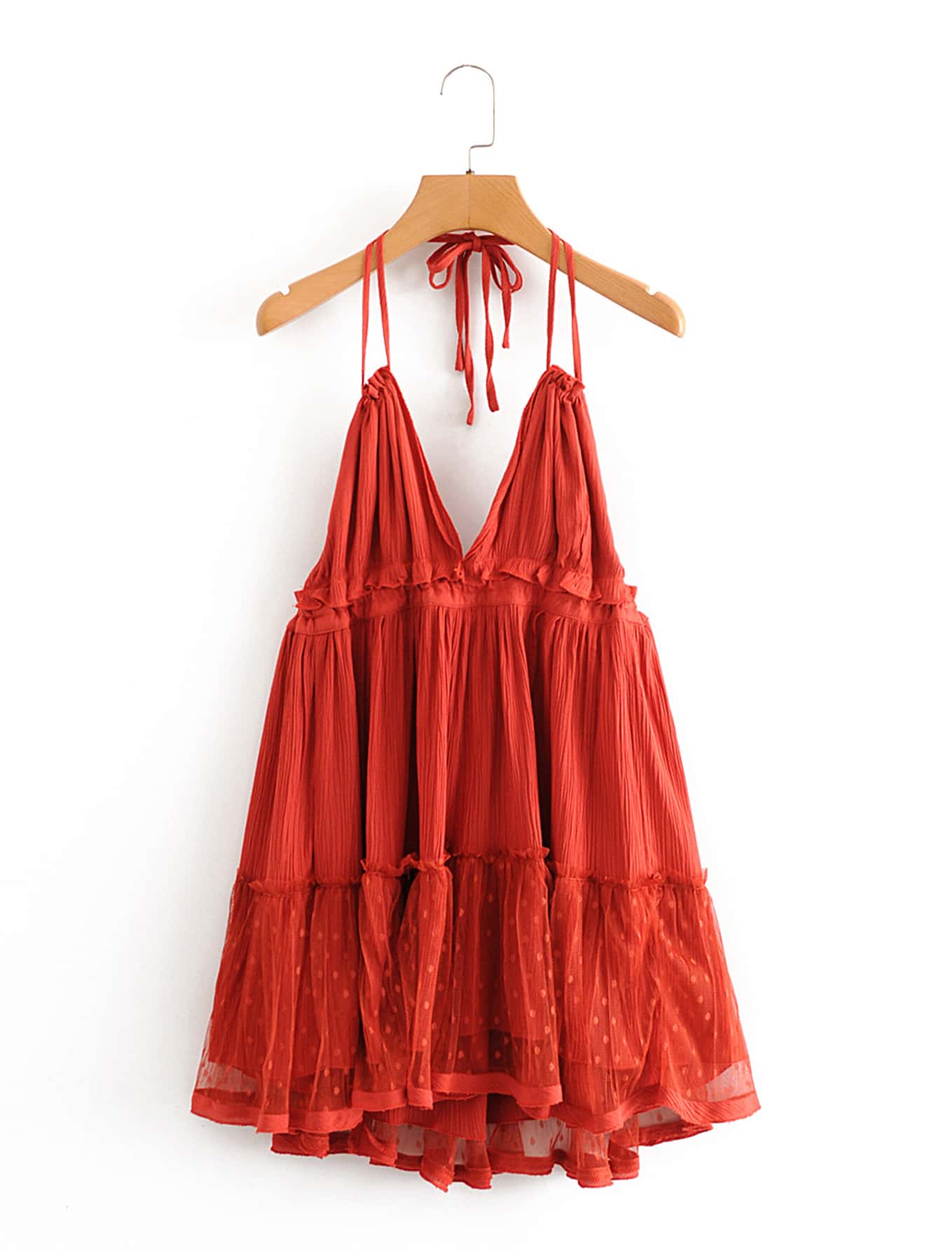 Elevate Your Style: Rosie Open-Back Layered Halter Dress