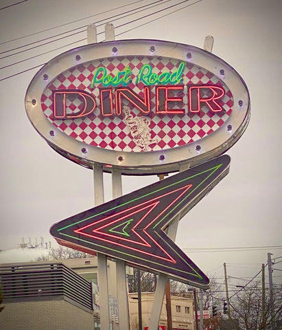 vintage neon sign for a diner