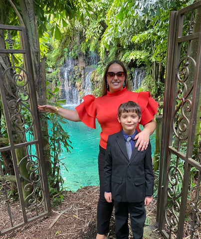 Fayeruz Regan and her son in Miami