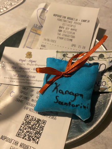 Santorini homemade lavender pouch