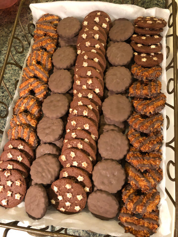 tray of assorted cookies