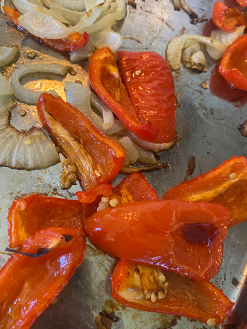 roasted red peppers