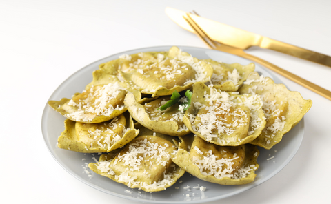 pumpkin ravioli with brown butter sage sauce