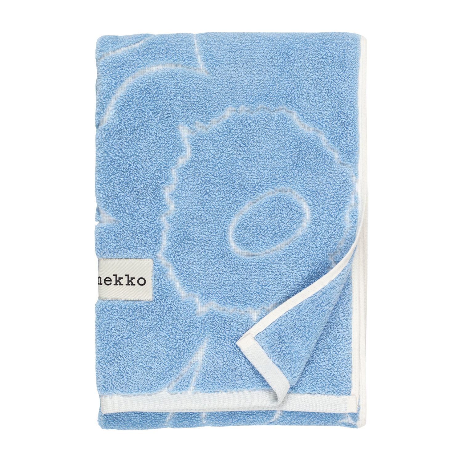 Marimekko Piirto Unikko Oversized Hand Towel, lt.blue/off-white