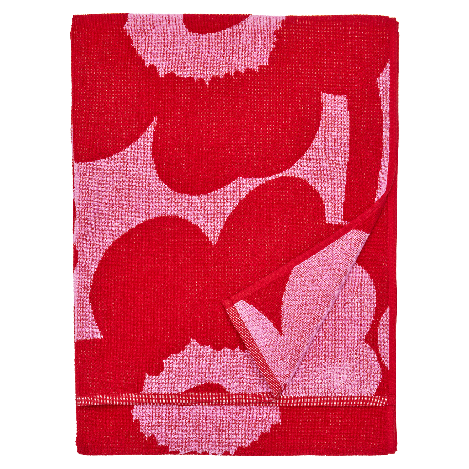 Marimekko Unikko Bath Towel, pink/red – Touch of Finland