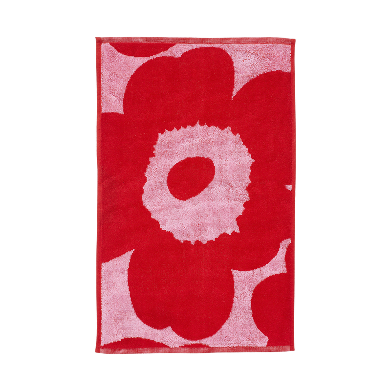 Marimekko Unikko Guest Towel, pink/red – Touch of Finland