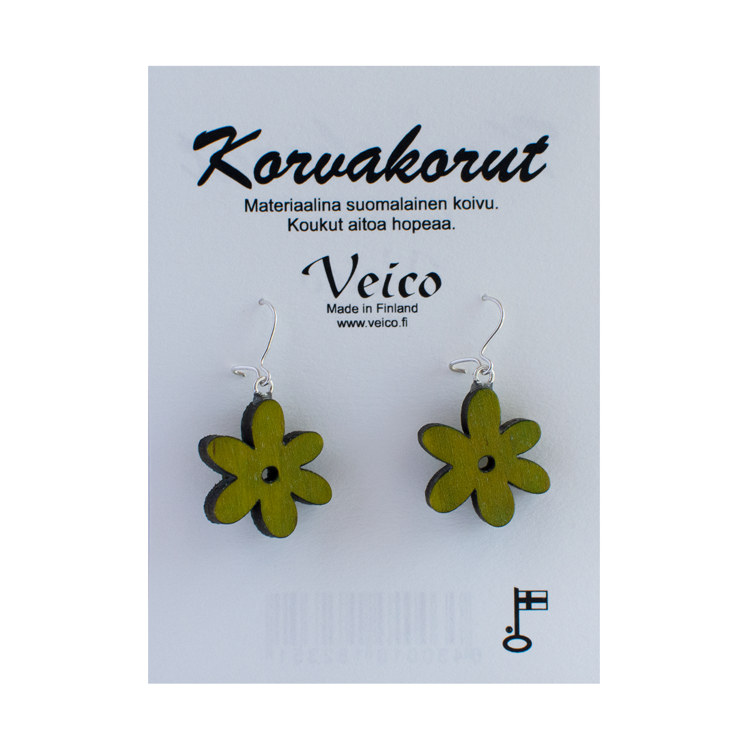 Veico Lime Birch Flower Earrings – Touch of Finland