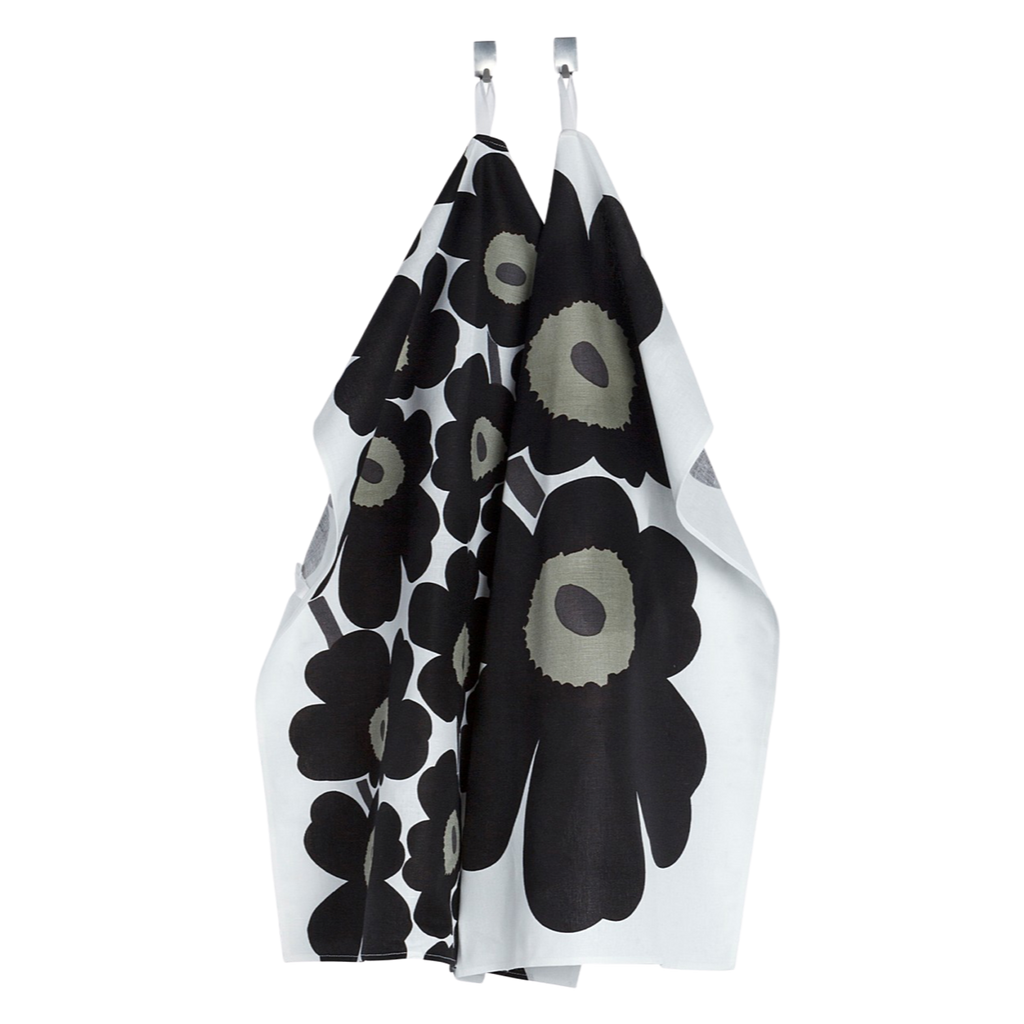 Marimekko Unikko Kitchen Towels Set of 2, white/black – Touch of Finland