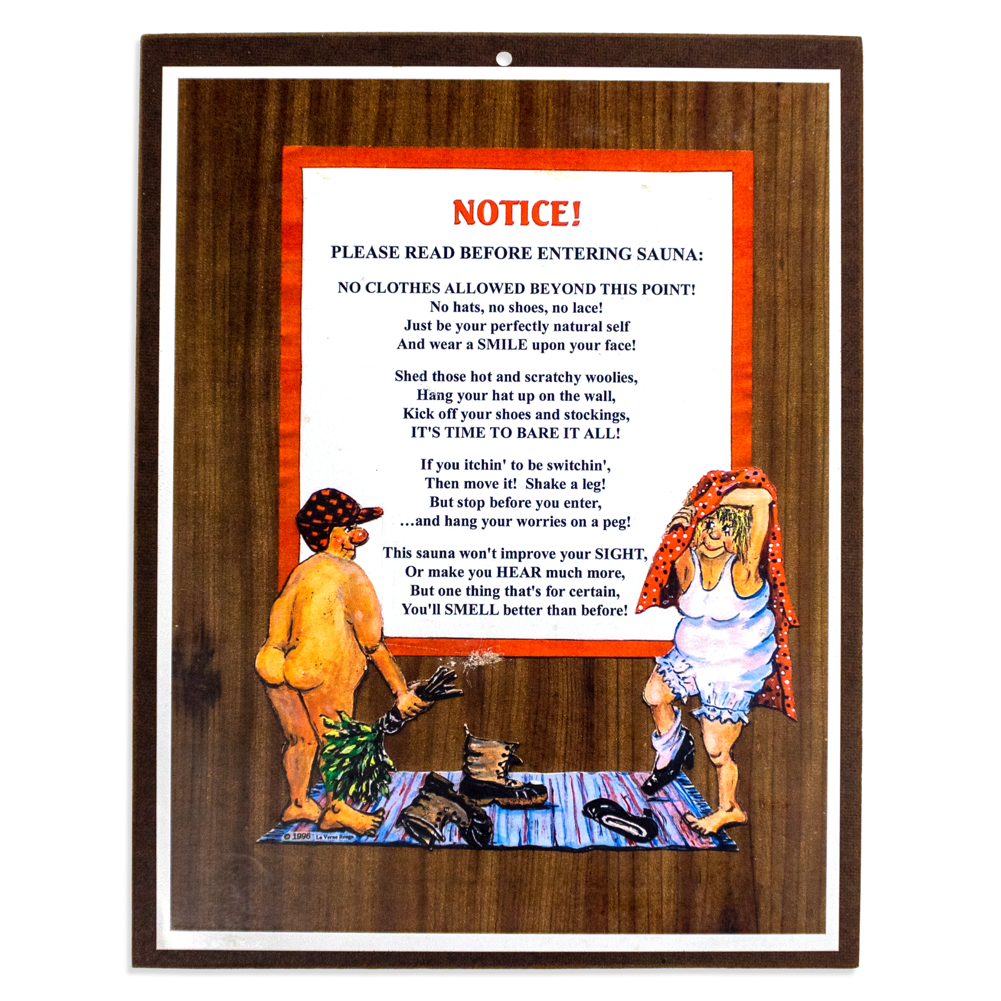 Sauna Notice Sign – Touch of Finland