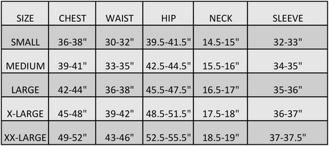 Size Chart – JW BELL