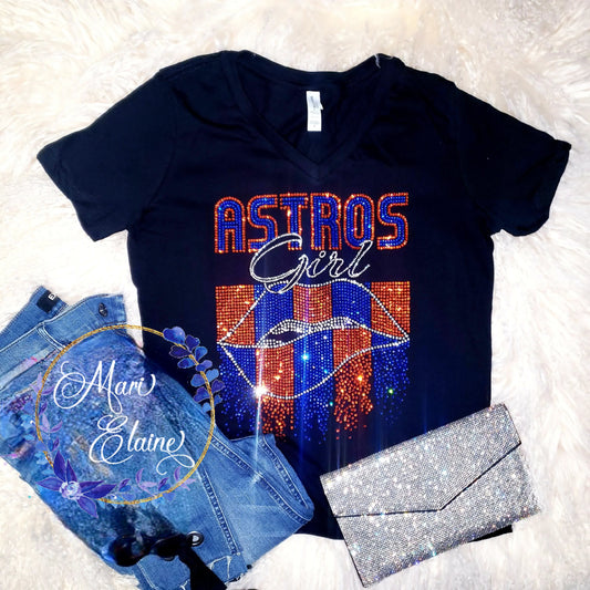 Astros OG Crystallized Tee – MariElaine Custom Creations