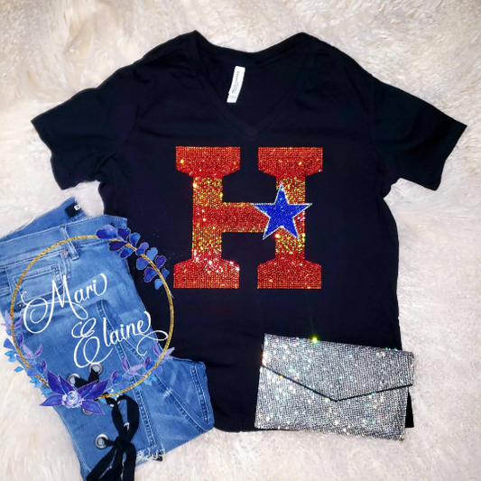 Astros OG Crystallized Tee – MariElaine Custom Creations