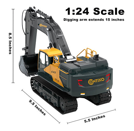 Contixo CV2 Remote Control RC Construction Excavator Toy for Kids