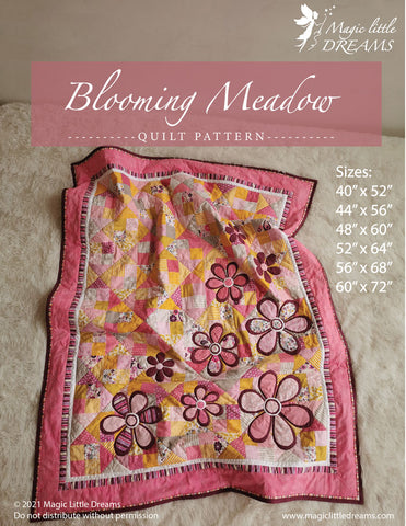 "Blooming Meadow" quilt pattern cover