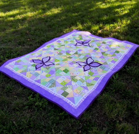 "Butterflies in the Meadow" - purple butterfly quilt