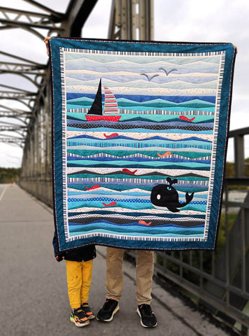 Nautical baby boy quilt the explorer