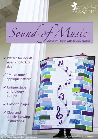 "Sound of Music" quilt pattern for music lovers