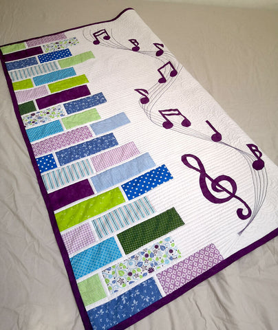 Stave with music notes on the "Sound of Music" quilt