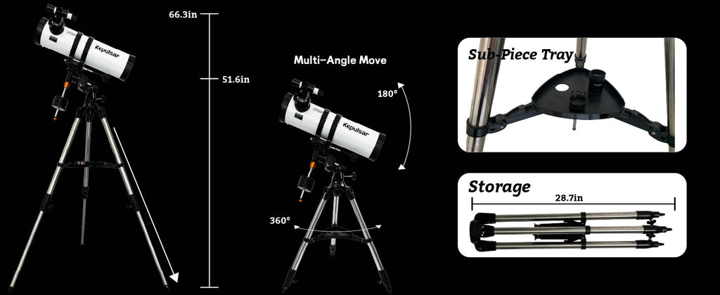 ESSENWI 2022 New 130EQ Newtonian Telescope for Adults Astronomy