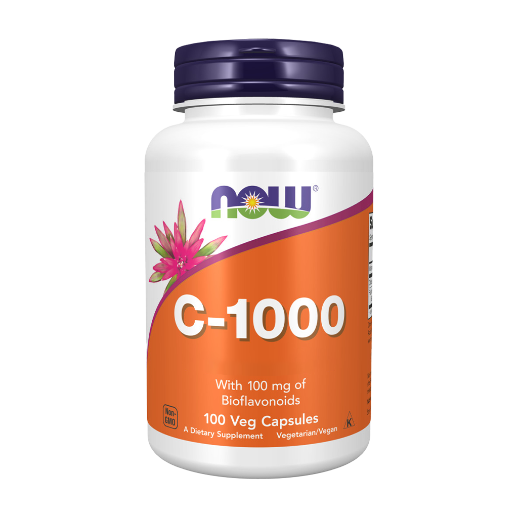 NOW Foods Vitamine C-1000 capsules 100 cap front