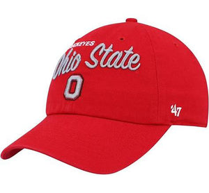 '47 SCARLET OHIO STATE BUCKEYES PHOEBE CLEAN UP ADJUSTABLE HAT - OSU Sports Fans