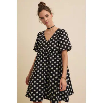 Embroidered Mini Dress