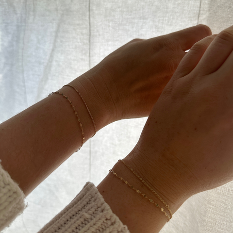 permanent best friend connected gold bracelets