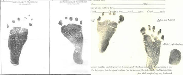 footprints for engraving