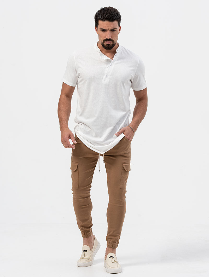 EDWARD HENLEY T-SHIRT IN WHITE