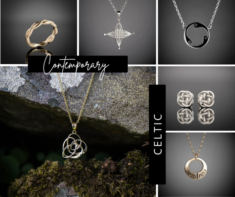 Celtic jewelry collection, made in Ireland
