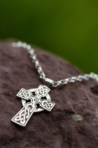 Silver Celtic Cross Pendant for men