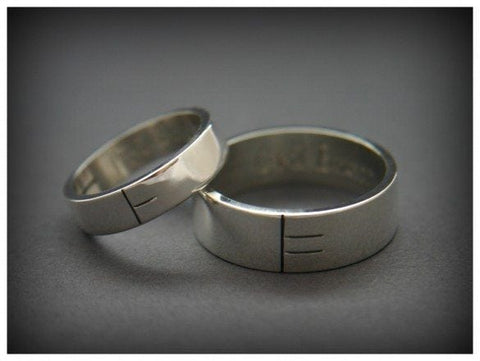 Two weeding rings with an Irish Ogham inscription