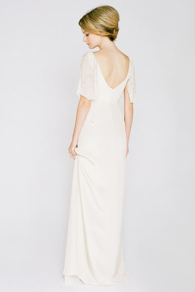 Elegant Cream Wedding Dress CR6380 resonates Hollywood Glamour – Saja ...