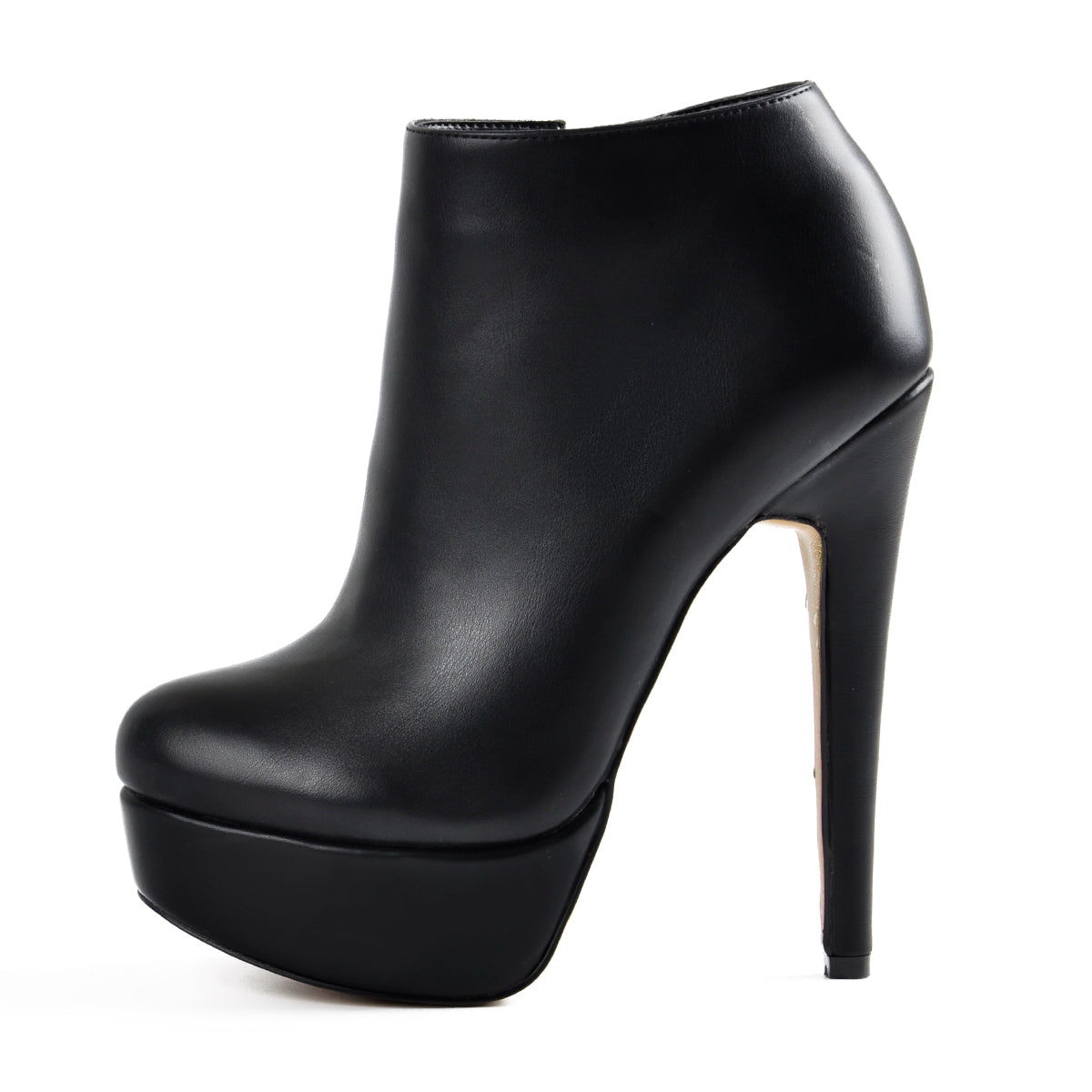 Black Platform Zipper Stiletto Ankle Boots – Onlymaker