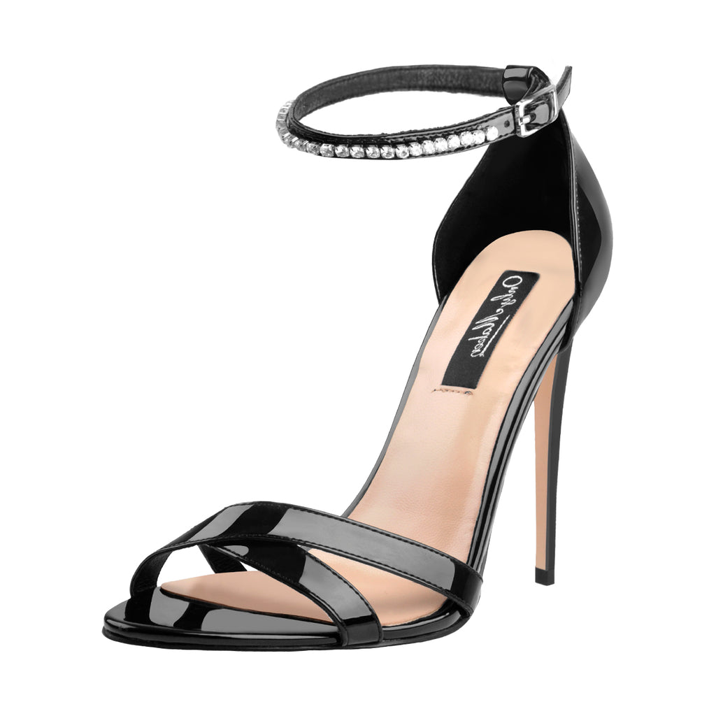 Ankle Strap Rhinestone Gladiator Stilettos Heel Sandals – Onlymaker