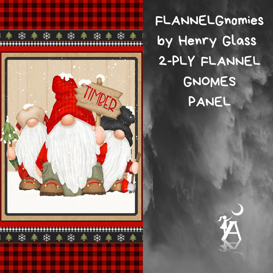 Gnomie Love Henry Glass Fabric bundle, Gnome Fabric Panel and 9 fabric –  Angels Neverland