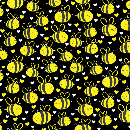 Cute Plump Bees in White Fabric by the yard from What's the Buzz – Angels  Neverland