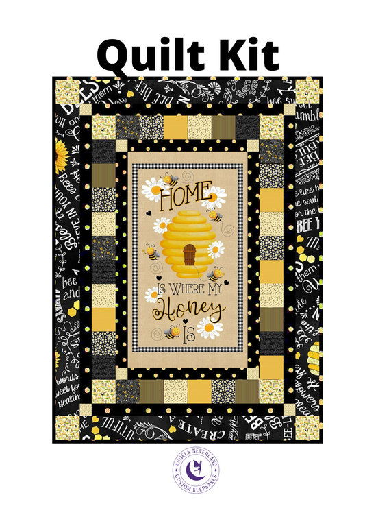 Beginner Bee Hive Quilt Kit with Timeless Treasures Honey Bee Farm Fab –  Angels Neverland