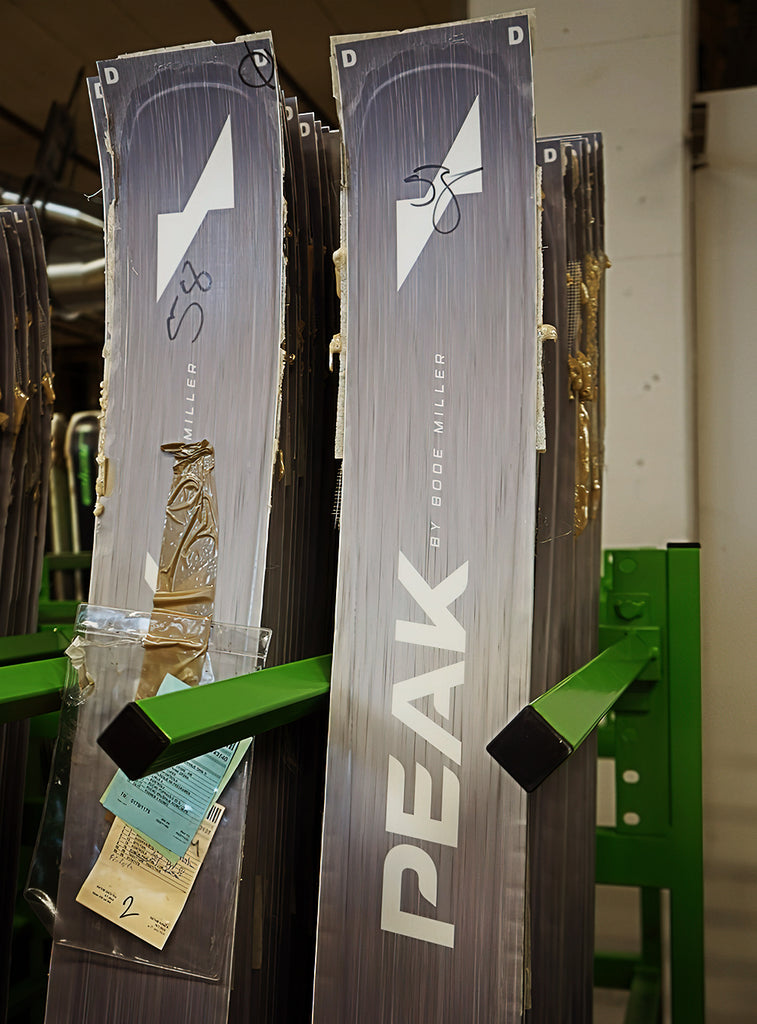 Skis out of the press