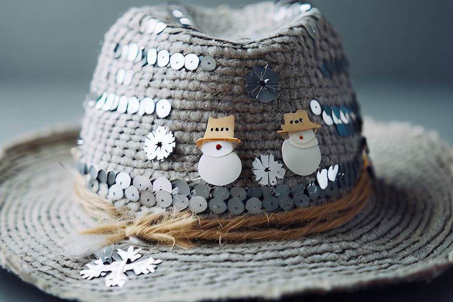 Chapeau de Paille Decor Hiver