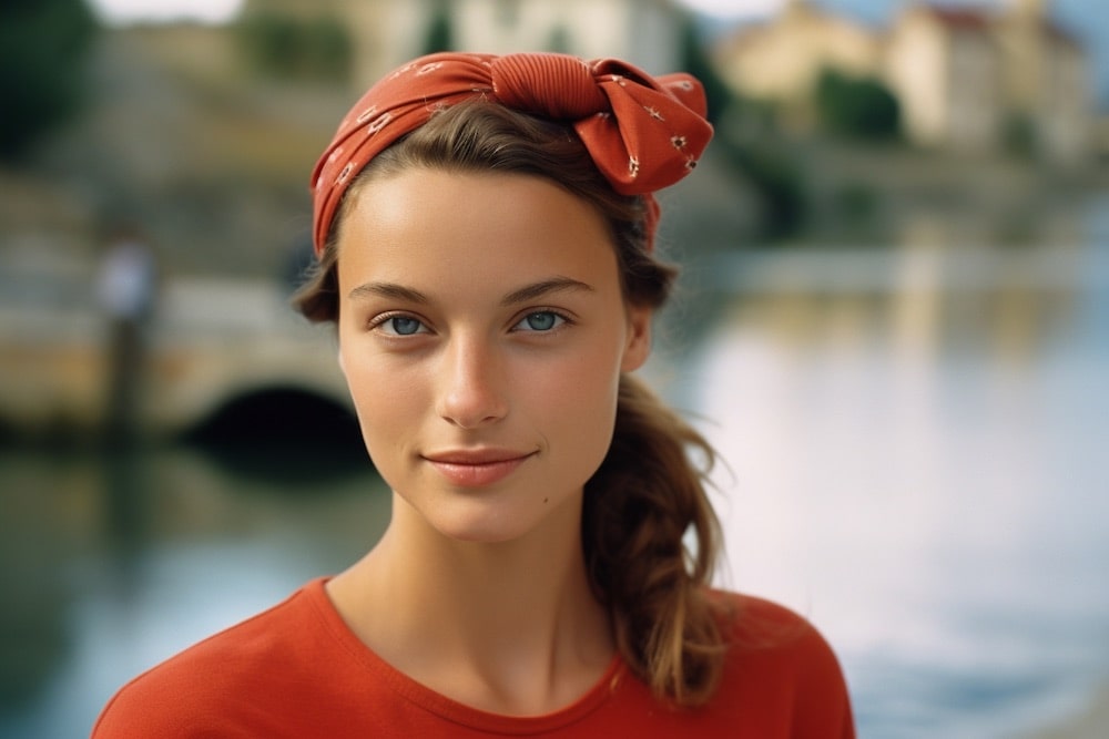 Femme Portant un Bandeau