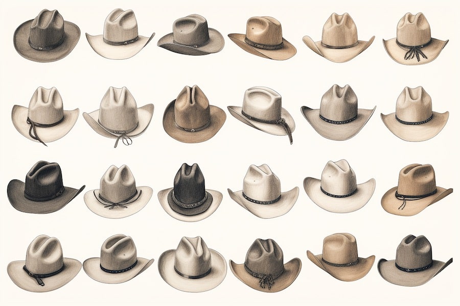 Types Chapeaux de Cowboy