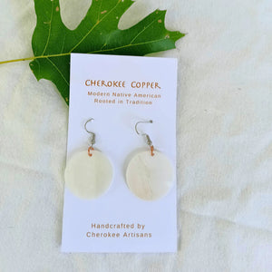 Mother of Pearl Earrings - Red Earth