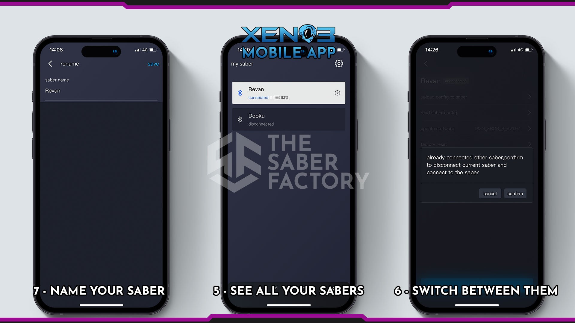 Xeno3 app configurator for baselit and neopixel sabers